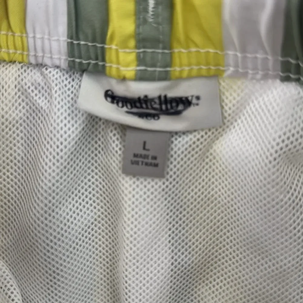 3For$20 GoodFellow Yellow/White/Green stripes Swim Trunks size large